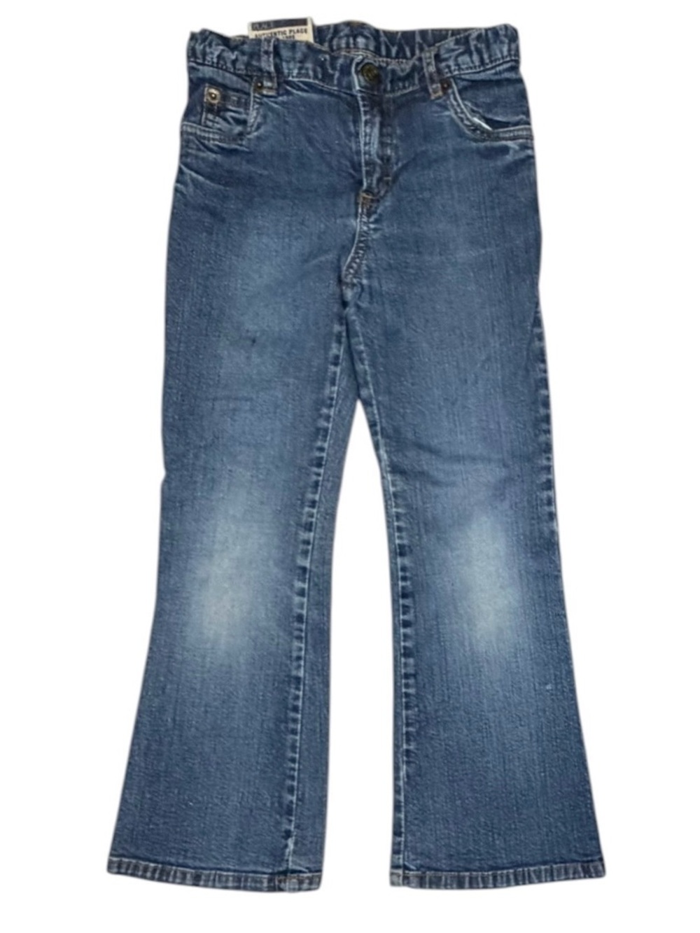 Authentic Place Girls Size 6 Blue Bootcut Jeans Y2K Adjustable Waist